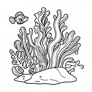 Colorful Seaweed Underwater Scene Coloring Page 126391-60125