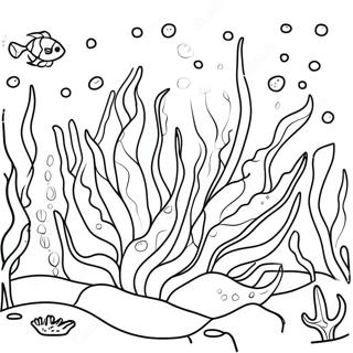 Colorful Seaweed Underwater Scene Coloring Page 126391-60126