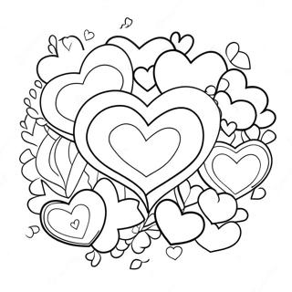 Colorful Love Hearts Coloring Page 126417-60145