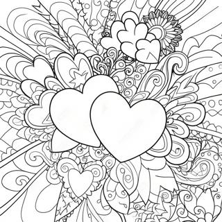 Colorful Love Hearts Coloring Page 126417-60146