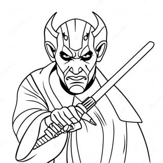 Darth Maul With Double Lightsaber Coloring Page 126521-60228