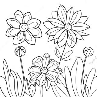 Summer Flowers Coloring Page 126546-60243