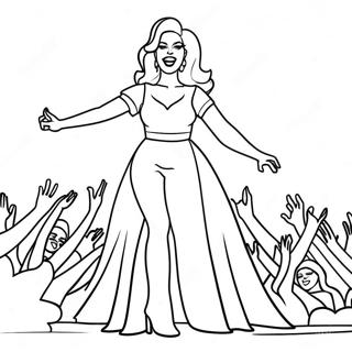 Lady Gaga Performing On Stage Coloring Page 126599 60290