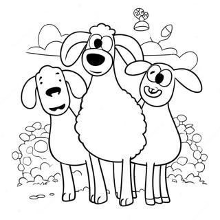 Shaun The Sheep With Friends Coloring Page 126651-60329