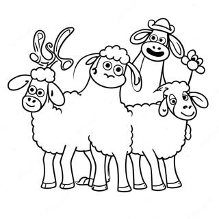 Shaun The Sheep With Friends Coloring Page 126651-60330