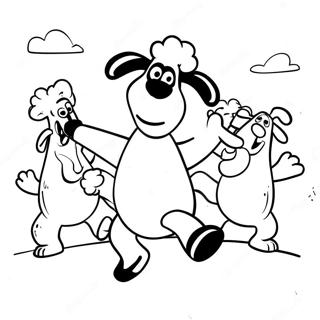 Shaun The Sheep Dancing Coloring Page 126653-60337