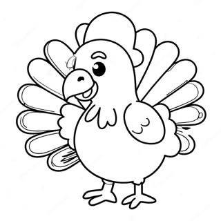 Cute Turkey Coloring Pages