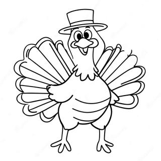 Funny Turkey Dancing Coloring Page 126678-60353