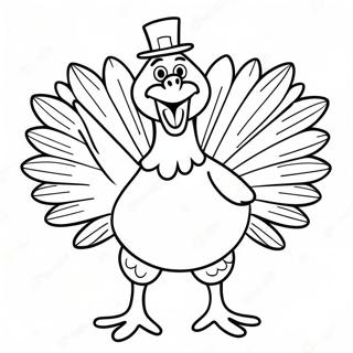 Funny Turkey Dancing Coloring Page 126678-60354