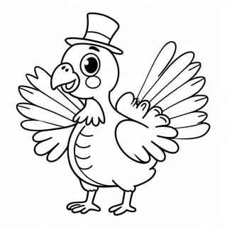 Funny Turkey Dancing Coloring Page 126678-60356