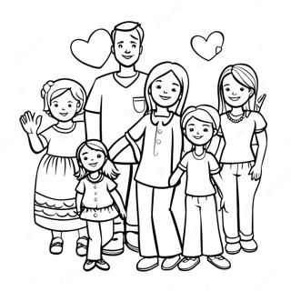 I Love My Family Coloring Pages