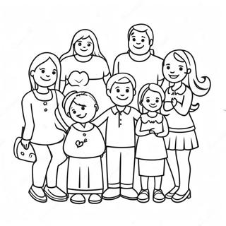 I Love My Family Coloring Page 126779-60422