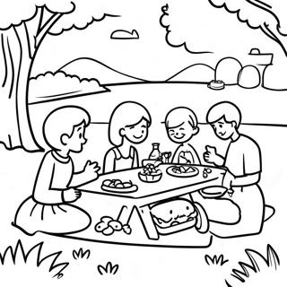 Playful Family Picnic Coloring Page 126781-60430