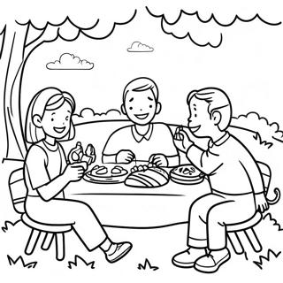 Playful Family Picnic Coloring Page 126781-60431