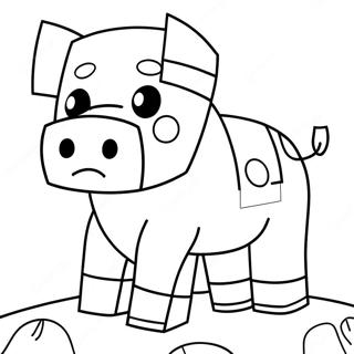 Minecraft Pig Coloring Pages