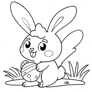 Cute Scorbunny Playing With Ball Coloring Page 126858 60487