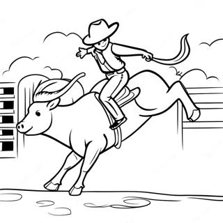 Action Packed Bull Rider Coloring Page 126887-60518