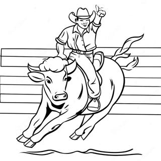 Action Packed Bull Rider Coloring Page 126887-60520