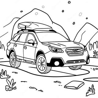 Subaru Outback Adventure Coloring Page 126986-60585