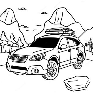 Subaru Outback Adventure Coloring Page 126986-60586