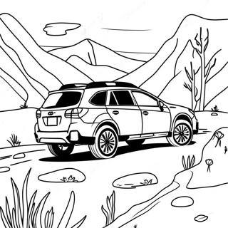 Subaru Outback Adventure Coloring Page 126986-60588
