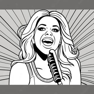 Shakira Singing On Stage Coloring Page 127012-60605