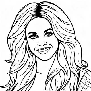 Shakira With Her Iconic Hair Coloring Page 127015-60619