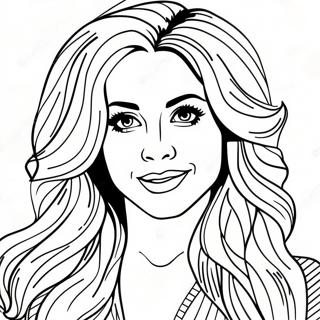 Shakira With Her Iconic Hair Coloring Page 127015-60620