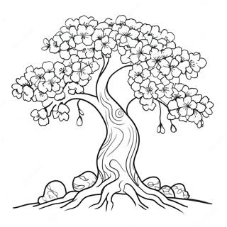 Cherry Blossom Coloring Pages