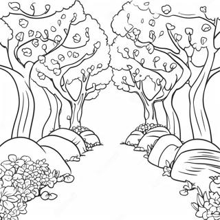 Cherry Blossom Garden Coloring Page 127117-60697