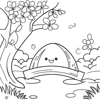 Cherry Blossom Garden Coloring Page 127117-60699