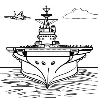 Aircraft Carrier Coloring Page 127191-60742