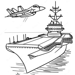 Aircraft Carrier Coloring Page 127191-60743