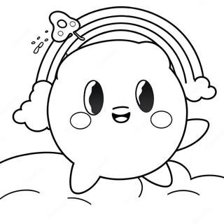 Kirby With A Rainbow Coloring Page 12726-2529