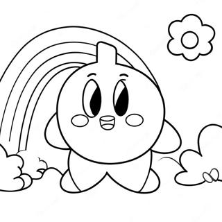 Kirby With A Rainbow Coloring Page 12726-2530