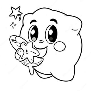 Kirby Eating A Star Coloring Page 12727-2801