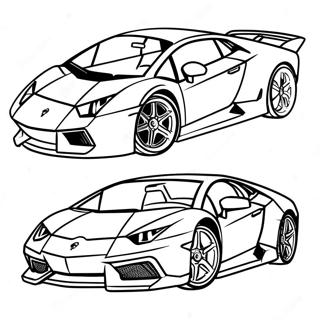 Lamborghini Hot Wheels Coloring Pages