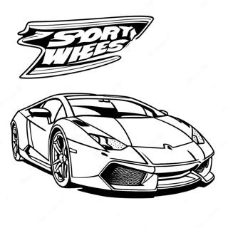 Sporty Lamborghini Hot Wheels Coloring Page 127323-60856