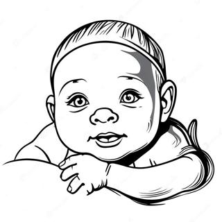 Newborn Baby Realistic Baby Coloring Pages