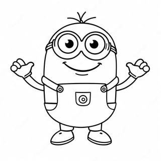 Playful Purple Minion Coloring Page 127375-60899