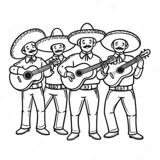 Colorful Mariachi Band Coloring Page 127580-61178