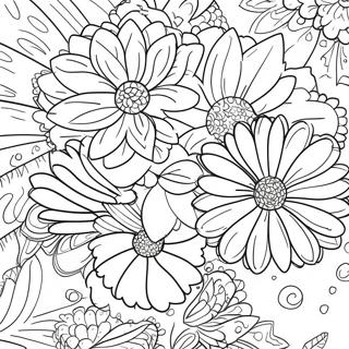 Stress Relief - Adult Flowers Coloring Pages