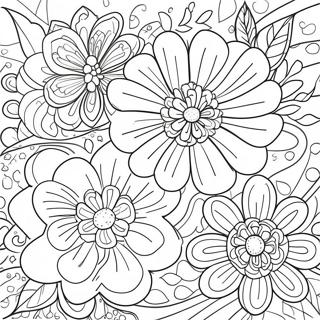 Stress Relief Adult Flowers Coloring Page 127604-61062