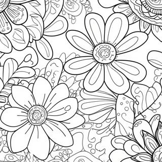 Stress Relief Adult Flowers Coloring Page 127604-61063