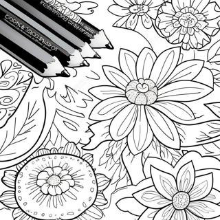 Stress Relief Adult Flowers Coloring Page 127604-61064