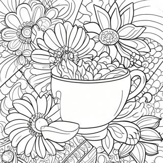 Stress Relief Adult Flowers Coloring Page 127604-61190