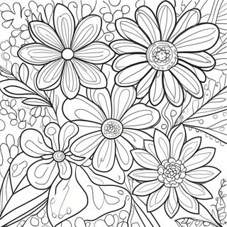 Stress Relief Adult Flowers Coloring Page 127604-61192