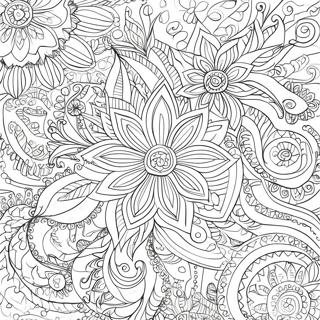 Intricate Floral Patterns Coloring Page 127605-61066