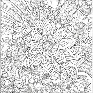 Intricate Floral Patterns Coloring Page 127605-61194