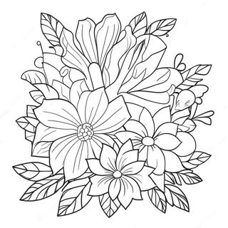 Elegant Flower Bouquets Coloring Page 127608-61078